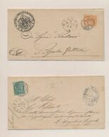 Italy 1880-1889 Postal History Rare 2 X Cover Pesaro DG.033 - Otros & Sin Clasificación