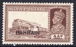 Bahrain GVI 1938 4 Annas, Overprint On India Definitive, Hinged Mint, SG 28 (E) - Bahreïn (...-1965)