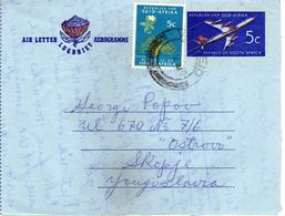 RSA South Africa Aerogramme Vryheid To Yugoslavia.Skopje 1970 - Cartas & Documentos