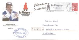 2000 Entier Postal: La Plagne + Médaillé De Bronze Aux Jeux Olympiques D'Hiver De Nagano. - Invierno 1998: Nagano