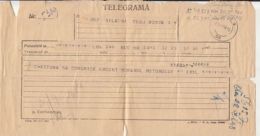 89631- TELEGRAMME SENT FROM BUCHAREST TO CLUJ NAPOCA, 1948, ROMANIA - Telegraaf