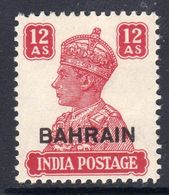 Bahrain GVI 1942-5 12 Annas, Overprint On India Definitive, Hinged Mint, SG 50 (E) - Bahrain (...-1965)