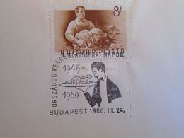 D173204 Hungary Special Postmark Sonderstempel -  National Hospitality Industry Days  Budapest 1960 - Marcophilie