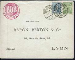 Luxembourg - 1920-22 - Affr. 30 C Sur Enveloppe Publicitaire "Bob Vermouth" De Luxembourg Ville Vers Lyon - B/TB - - Covers & Documents