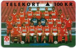 Denmark - Tele Danmark (Magnetic) - Danish Football Team - TDS001 - 05.1996, 100kr, 10.000ex, Used - Denmark