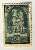 YT 259b (type III) (°) Obl 1929-31 Cathédrale De Reims (côte 27 Euros) – Kr1lot - Gebraucht