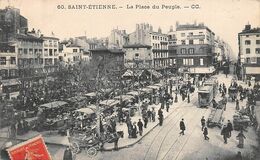 Saint Etienne      42         Place Du  Peuple. Le Marché . Tramway         (voir Scan) - Saint Etienne