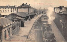 Saint Etienne      42         Intérieur De La Gare Et La Terrasse    - 2 -            (voir Scan) - Saint Etienne