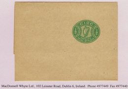 Ireland Newspaper Wrapper 1924 ½d Green On Buff Smooth Inside And Outside Fresh Unused Jung S2a - Interi Postali