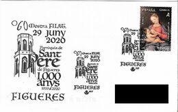 SPAIN. POSTMARK 1000th ANNIV. SANT PERE CHURCH. FIGUERES 2020 - Sonstige & Ohne Zuordnung