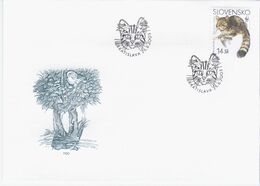 Slovensko Slovakia 2003 WWF W.W.F. FDC Fauna Cat Cats Bird Birds - FDC