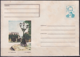 1973-EP-32 CUBA 1973 3c POSTAL STATIONERY COVER. HAVANA. EL TEMPLETE PLAZA DE ARMAS. - Cartas & Documentos