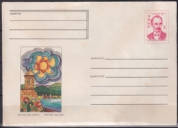 1974-EP-122 CUBA 1974 3c POSTAL STATIONERY COVER. SANTIAGO DE CUBA. CASTILLO DEL MORRO. - Covers & Documents