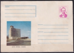 1975-EP-110 CUBA 1975 3c POSTAL STATIONERY COVER. HAVANA, HOTEL RIVIERA. - Covers & Documents