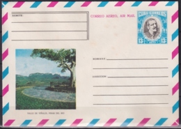 1977-EP-65 CUBA 1977 13c POSTAL STATIONERY COVER. PINAR DEL RIO VALLE DE VIÑALES VALLEY. LIGERAS MANCHAS. - Briefe U. Dokumente