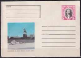 1978-EP-60 CUBA 1978 3c POSTAL STATIONERY COVER. HAVANA. MONUMENTO A CALIXTO GARCIA. - Lettres & Documents