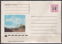 1981-EP-135 CUBA 1981 3c POSTAL STATIONERY COVER. GUANTANAMO, TORRE DE TELEVISION LOS GUINEOS. LIGERAS MANCHAS. - Covers & Documents