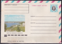 1981-EP-139 CUBA 1981 13c POSTAL STATIONERY COVER. CIENFUEGOS, VISTA DE LA BAHIA. - Lettres & Documents