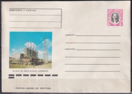 1981-EP-148 CUBA 1981 3c POSTAL STATIONERY COVER. CAMAGUEY, FABRICA DE FERTILIZANTES, LIGERAS MANCHAS. - Storia Postale