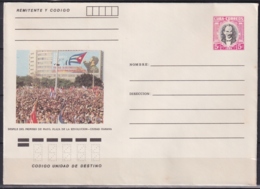 1982-EP-204 CUBA 1982 5c POSTAL STATIONERY COVER. HAVANA, DESFILE PRIMERO DE MAYO FIDEL CASTRO. - Covers & Documents