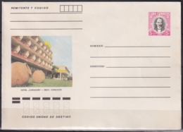 1982-EP-205 CUBA 1982 5c POSTAL STATIONERY COVER. CAMAGUEY, HOTEL CAMAGUEY. LIGERAS MANCHAS. - Storia Postale