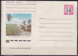 1983-EP-210 CUBA 1983 5c POSTAL STATIONERY COVER. VILLA CLARA, VISTA DE LA CIUDAD DE REMEDIOS. - Lettres & Documents