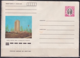 1983-EP-212 CUBA 1983 5c POSTAL STATIONERY COVER. HAVANA, HOTEL TRITON. - Cartas & Documentos