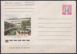 1983-EP-214 CUBA 1983 5c POSTAL STATIONERY COVER. HABANA, ESBEC ESCUELA SECUNDARIA BATALLA DE JIGUE. - Briefe U. Dokumente