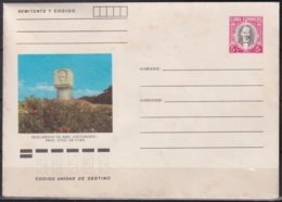 1983-EP-222 CUBA 1983 5c POSTAL STATIONERY COVER. SANTIAGO DE CUBA, MONUMENTO ABEL SANTAMARIA. LIGERAS MANCHAS - Storia Postale