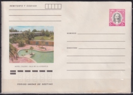 1983-EP-226 CUBA 1983 5c POSTAL STATIONERY COVER. ISLA DE PINOS, HOTEL COLONY. - Covers & Documents