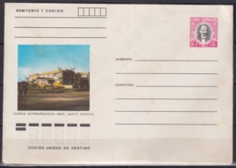 1983-EP-231 CUBA 1983 5c POSTAL STATIONERY COVER. LAS TUNAS, HOSPITAL ERNESTO CHE GUEVARA. LIGERAS MANCHAS - Storia Postale