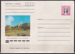 1984-EP-122 CUBA 1984 5c POSTAL STATIONERY COVER. GUANTANAMO, HOTEL GUANTANAMO. - Covers & Documents