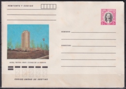 1984-EP-131 CUBA 1984 5c POSTAL STATIONERY COVER. HAVANA, HOTEL TRITON. LIGERAS MANCHAS. - Covers & Documents