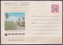 1984-EP-134 CUBA 1984 5c POSTAL STATIONERY COVER. REMEDIOS, VISTA DE LA CIUDAD DE REMEDIOS. - Lettres & Documents