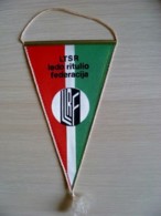 Fanion Pennant Wimpel Oficial Ice Hockey Federation Of Soviet Period Lithuania Vilnius - Kleding, Souvenirs & Andere