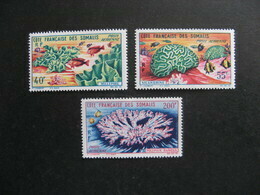 A). Cote Des Somalis: TB Série  PA N° 34 Au N° 36, Neufs XX. - Unused Stamps