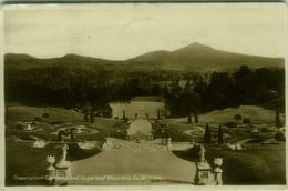 IRELAND -  POWERSCOURT GARDENS AND SUGARLOAF MOUNTAIN - CO. WICKLOW - RPPC POSTCARD 1930s (BG9825) - Wicklow