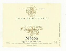 ETIQUETTE VIN DE BOURGOGNE  MACON  JEAN BOUCHARD  BEAUNE. - Bourgogne