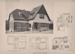 Driencourt (80) Villa De Mr  Lupart,  Architecte Debat Ponsan Planche Avec  Photo Coupes  Et Plan - Architecture