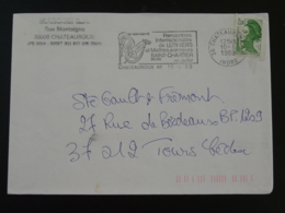 36 Indre Chateauroux Vielle Hurdy-gurdy Cornemuse Bagpipe 1989 - Flamme Sur Lettre Postmark On Cover - Music