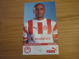 Grigoris Georgatos Olympiakos Football Soccer Puma Printed Autograph Card - Autógrafos