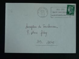 39 Jura Dole Entrepot 150 Ans Naissance Louis Pasteur Pasteur 1972 - Flamme Sur Lettre Postmark On Cover - Louis Pasteur