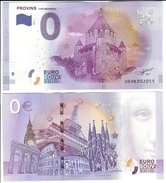 Billet Touristique 0 Euro Souvenir - PROVINS - 2016 - CITE MEDIEVALE - Privatentwürfe