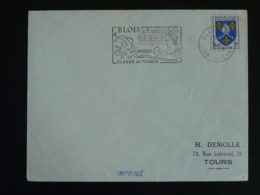 41 Loir Et Cher Blois Chateau Castle Cygne Swan 1956 - Flamme Sur Lettre Postmark On Cover - Cygnes