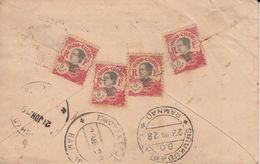 Indo China  1928  Saigon  Registered Franked Cover To India  # 27807 D  Inde Indien - Covers & Documents