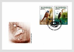 Slovenia 2019 Set 2 Sheetlets Europa Birds Bearded Reedling Purple Heron Bird Oiseaux Oiseau - 2019