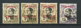 19263 TCH'ONG-K'ING N°65, 82/3, 87 */ **/ °  Timbres D'Indochine De 1907 Et 1919  Surchargés   1908-19  B/TB - Ungebraucht