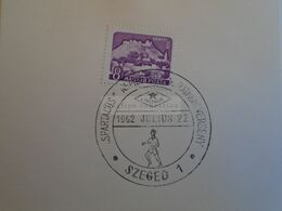D173226 Hungary Special Postmark Sonderstempel -  International Marathon   Competition Spartacus  SZEGED  1962 - Marcophilie