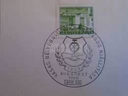 D173235 Hungary Special Postmark Sonderstempel -  VASAS  Stamp Collectors National Exhibition Budapest 1960 - Marcophilie