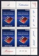 RC 18215 MONACO N° 2532 FORUM CINÉMA ET LITTÉRATURE BLOC DE 4 COIN DATÉ NEUF ** TB - Unused Stamps